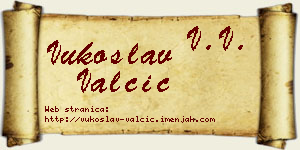 Vukoslav Valčić vizit kartica